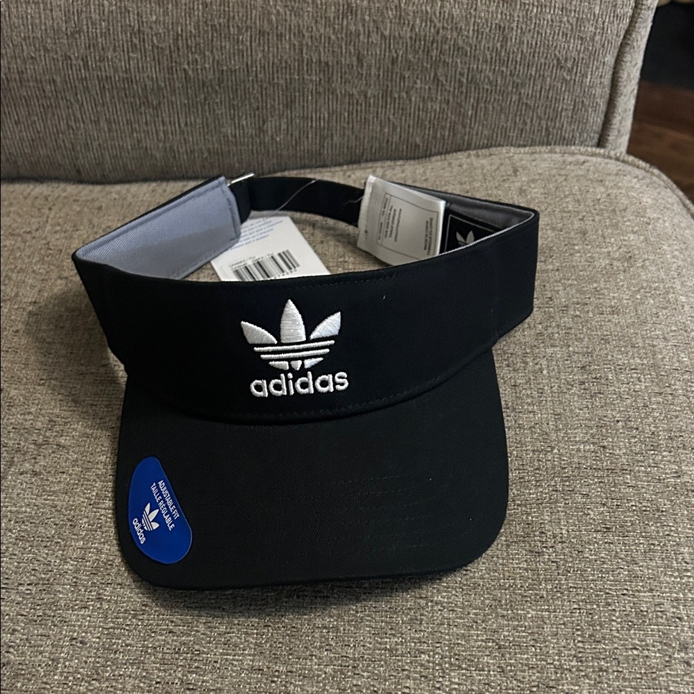 Adidas Black Visor with White Logo